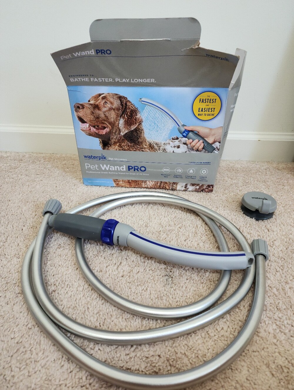 Waterpik Pet Wand Pro Dog Shower Attachment for Fast and Easy Dog Bathing
